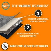 K&H Pet Products Self-Warming Nuzzle Nest Pet Bed Leopard/Tan 19 Inches