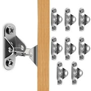 Baby Furniture Anchors, 8Pcs Metal Anti Tip Furniture Wall Anchors Straps, Silver Tone Anti Tip Furniture Secure to Wall for Child Proofing for Bookshelf, Cabinet, Table, Wardrobe