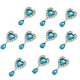 thumbnail image 3 of 10 Botones de Diamantes de Imitación, Colgante de Corazón, Adorno para Hacer Joyas, Adornos de Botones Artesanales de Metal para Manualidades, Ropa de Argén BLESIY Botones de diamantes de imitación, 3 of 8