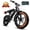 Black, variant on MOSTA Electric Bike for Adults, 750W Peak 1500W Motor, 20"x4" Fat Tire, E Mountain Bike, 48V/15AH APP-Controlled Riding