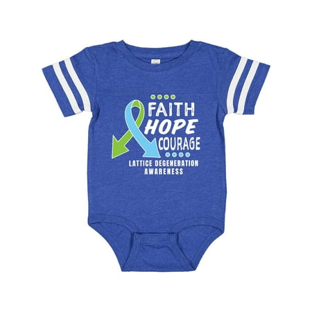 

Inktastic Eye Disease Awareness Faith Hope and Courage Gift Baby Boy or Baby Girl Bodysuit
