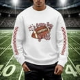 thumbnail image 2 of Chandail en Molleton Mode Homme Rugby Imprimé Col Rond Chaud Confortable Hiver Automne Décontracté Chandail, 2 of 4