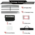 thumbnail image 5 of 7'×7' Baseball Backstop Net, Baseball Practice Netfor Hitting Pitching Batting Catching with Bow Frame and Bonus Strike Zone, Foldable and Portable Light Steel Frame. Black, 5 of 6