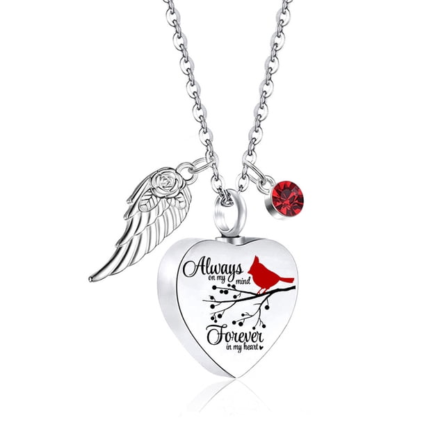 Collar de acero inoxidable con forma de corazón de melocotón torcido para hombres y mujeres, colgante conmemorativo de amante de ataúd cinerario de estilo europeo y americano