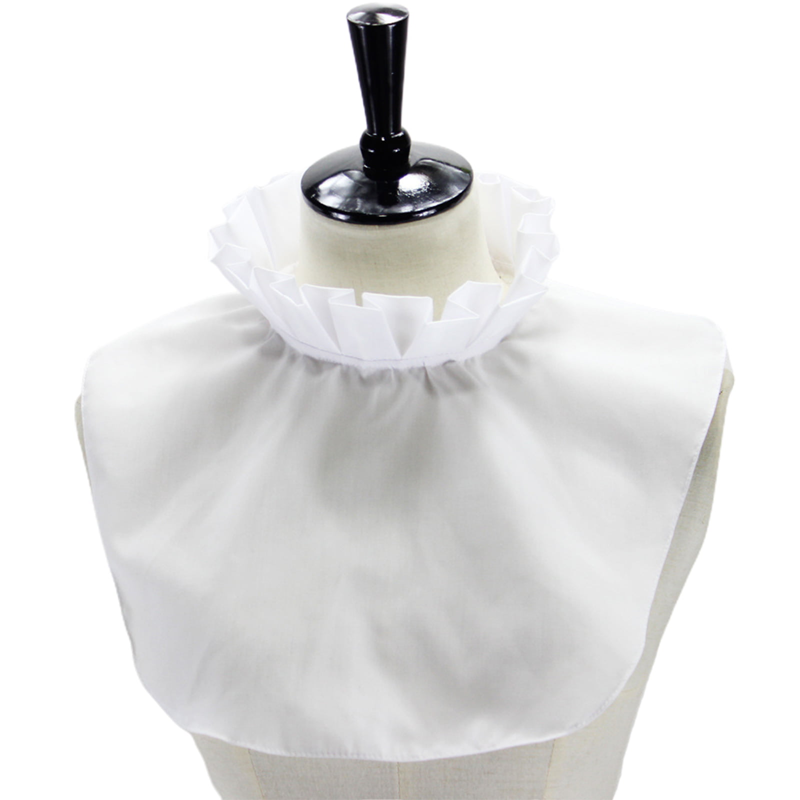 Women Vintage Stand-Up Fake Collar Ruffled Victoria Detachable Half Shirt Dickey 