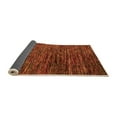 thumbnail image 2 of Ahgly Company Indoor Round Abstract Orange Modern Area Rugs, 4' Round, 2 of 4