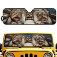thumbnail image 2 of Uorisanigo Car Sun Shade Yorkshire Terrier Animal Print Windshield Sunshade Heat Shield Sunshade Sun Visor Mat Compatible with JK JKU TJ 2 Door / 4 Door(52.95x16.14nches), 2 of 7
