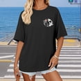 thumbnail image 4 of Ankishi Koi Fish T Shirts for Women Koi Fish Print Crew Neck Graphic Tees Fashion Vacation Cotton Tops for Travel, 4 of 7