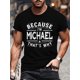 thumbnail image 1 of Michael prints men's creative summer tops, casual short-sleeved round-neck T-shirts, and men's versatile and comfortable daily wear clothing, 1 of 6