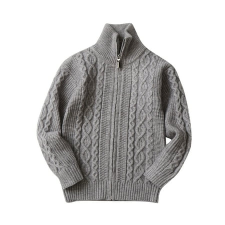 

Spazoro Toddler Girls Boys Sweaters Warm Fall and Winter Clearance Turndown Collar Coats for Girls Gray Size 11 T