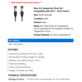 thumbnail image 2 of Rear Air Suspension Strut Set - Compatible with 2012 - 2016 Tesla S 2013 2014 2015, 2 of 2