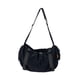 thumbnail image 2 of Bolso de hombro para hombre, de nailon, moderno, con cierre de cremallera, correa ajustable, bolso de gimnasio, bandolera Negro, 2 of 9