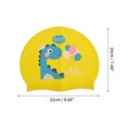 thumbnail image 4 of Unique Bargains 1 Pc Silicone Cartoon Dinosaur Swim Cap Yellow, 4 of 6