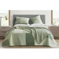 thumbnail image 2 of Chezmoi Collection 3-Piece Chic Green Floral Stripe Patchwork Cotton Quilt Reversible Lightweight Bedspread Set, King Size, 2 of 7