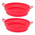 thumbnail image 1 of Juego de cestas antiadherentes de silicona para freidora, 2 piezas, accesorios para ollas rojas, 19 cm de diámetro, 1 of 10