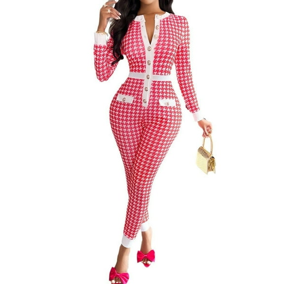 Autumn And Winter European And American Women's Clothing Tight Jumpsuit