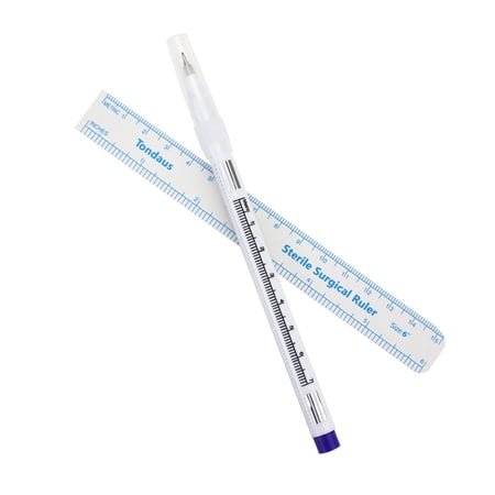 New semi-Permanent Marker Surgical Skin Marker Pen Ruler Tool Tattoo Piercing Permanent Eyebrow Measure Single head 0.5mm