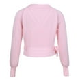 thumbnail image 2 of YONGHS Kids Girl's Long Sleeve Knitted Wrap Sweater Tops Ballerina Ballet Dance Cardigan Pink 5-6, 2 of 7