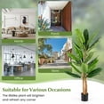 thumbnail image 5 of Laicejoy 6.5 FT Tall Artificial Banana Tree w/ 27 Large Leaves Triple Stalks Natural Bark, 5 of 8