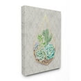 thumbnail image 3 of Stupell Industries Succulent Basket Gold Gray Watercolor Pattern Painting Canvas Wall Art by Ziwei Li, 3 of 5
