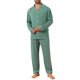 thumbnail image 2 of INSPIRAR CHIC Conjunto de Pijamas Casuales de 2 Piezas de Manga Larga Color Sólido con Botones para Hombre S Verde Claro, 2 of 5