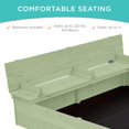 thumbnail image 2 of Songqin Large Outdoor Wooden Sand Box for Kids, Sandbox with Cover, Bench Seats Support up to 220 lbs, Bottom Liner for Drainage, Cedar Wood - Sage, 2 of 14