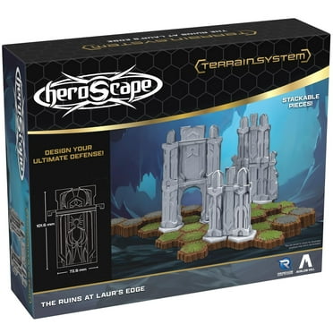 Renegade Game Studios: Heroscape The Ruins at Laur's Edge Terrain Expansion - Add On Content, 30 Wall Pieces, Compatible w/ Previous Walls & Ruins