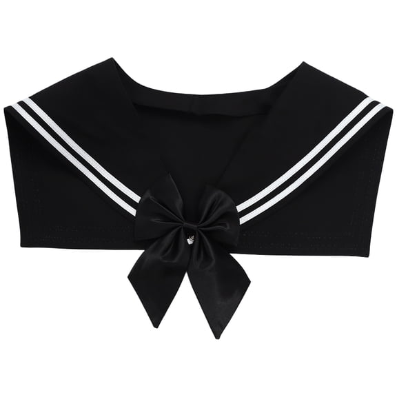 Aiihoo Sailor Collars for Women Top Sailor Suit Fake Collar Shawl Wraps for Sweater Shirt Dress Black A One Size