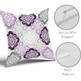 thumbnail image 5 of Purple Grey Boho Pillow Covers 20x20 Inch Pack of 2 Gray Purple Floral Throw Pillow Covers Farmhouse Bohemian Flower Outdoor Pillowcase Cotton Square Cushion Cover for Bedroom Sofa Couch Home Decor, 5 of 6