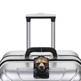 thumbnail image 5 of Honeii Urban Bear With Headphones Print Leather Luggage Tag for Suitcases,ID Tags,Bag Tags for Luggage,Functional Travel Tag-4 PCS, 5 of 5