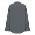 thumbnail image 5 of IROINNID Women Solid Color Long Sleeve Button Down Shirt Casual Loose Fit Blouse Top Womens Fashion Basic Comfortable Button Up Shirt Female Elegant Stylish Tunic Shirt(Gray#1,S), 5 of 7