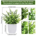 thumbnail image 3 of Zhuge 4 piezas de plantas falsas, mini plantas verdes artificiales, plantas en maceta, decoración del hogar, escritorio de oficina, habitación, casa de campo (planta en maceta de lavanda), 3 of 5