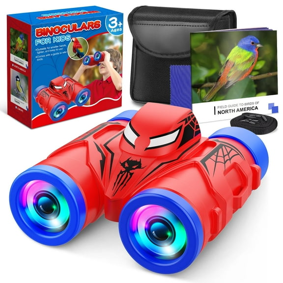 Binoculars for Kids, Gifts for 3 4 5 6 7 8 Year Old Boys Girls, 4X Compact High Resolution Binocular, Outdoor Toys for Boys 3-12 Years Old Birthday Gifts Christmas Present