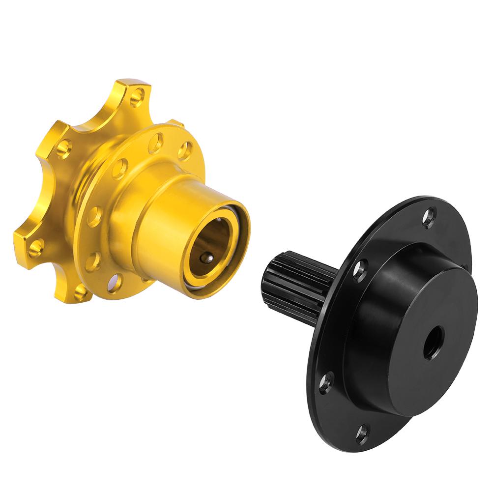 Steering Wheel Hub Adapter Quick Release Adapter Snap Off Kit with Screws Universal for 6-Bolt Steering Wheels Black