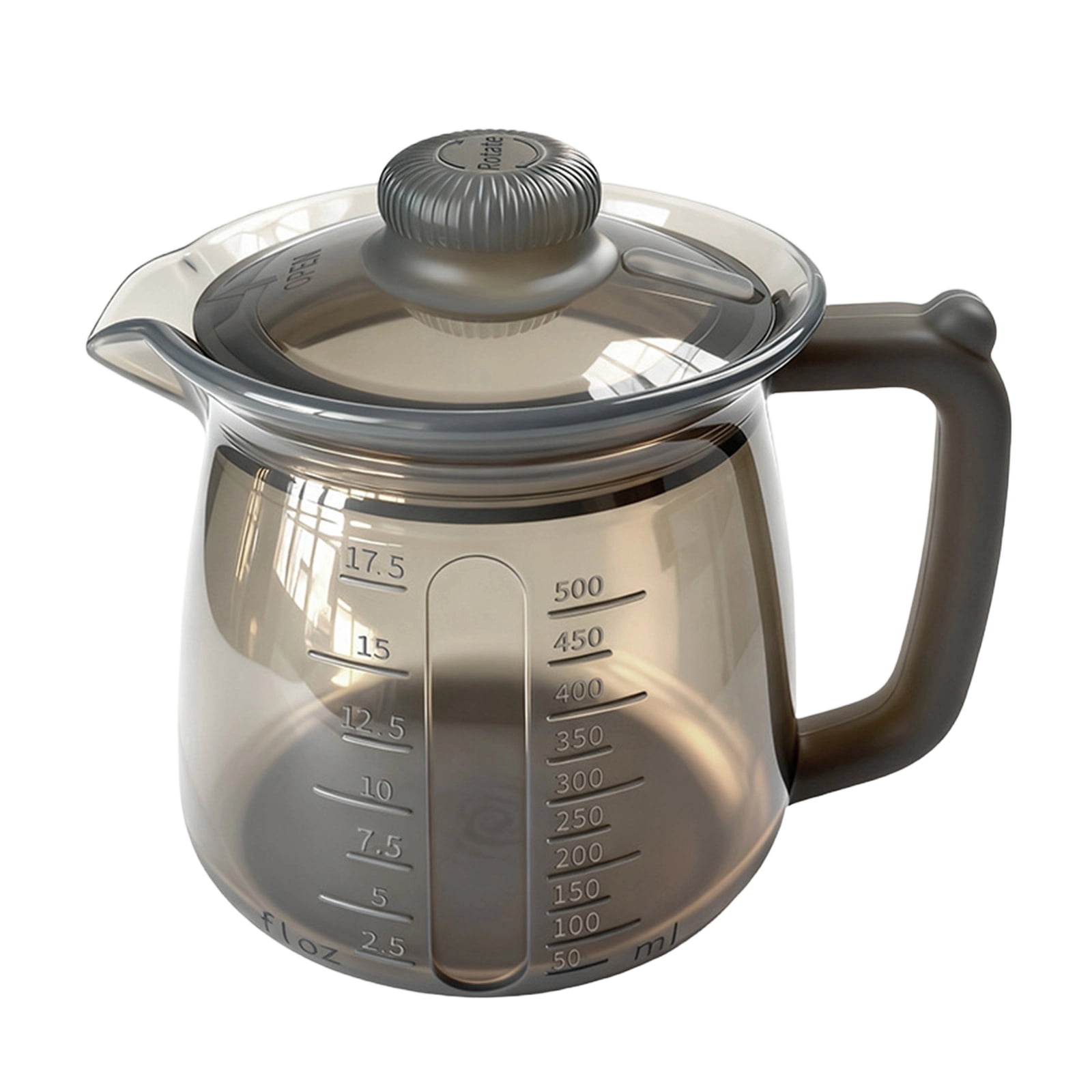 Silicone Microwave Pitcher Measuring Cup, Unbreakable Coffee Carafe & Milk Warmer Pot with Lid, Food Grade Heat Resistant (-40°F to 446°F)