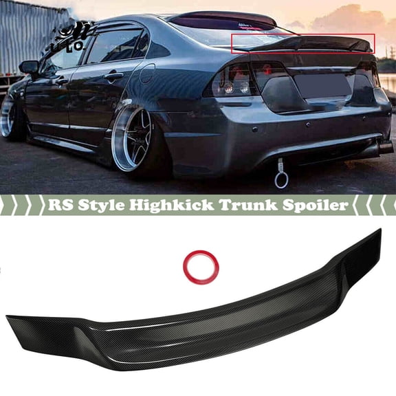 FOR 06-11 HONDA CIVIC SEDAN CARBON FIBER STYLE R STYLE DUCKBILL TRUNK SPOILER