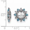 thumbnail image 2 of Sterling Silver Rhodium Swiss Blue Topaz Earring Jacket QJ105DEC, 2 of 2