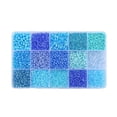 thumbnail image 3 of Rongfmy Bracelet en Perles de Verre Rondes Colorées avec Boîte de Rangement pour DIY Bleu, 3 of 9