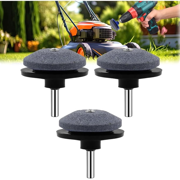 Afilador de cuchillas desafiladas para cortacésped, 3 piezas, herramienta afiladora de cuchillas para cortacésped nueva de 2024, afiladores de cuchillas universales, kit afilador de cuchillas para cor