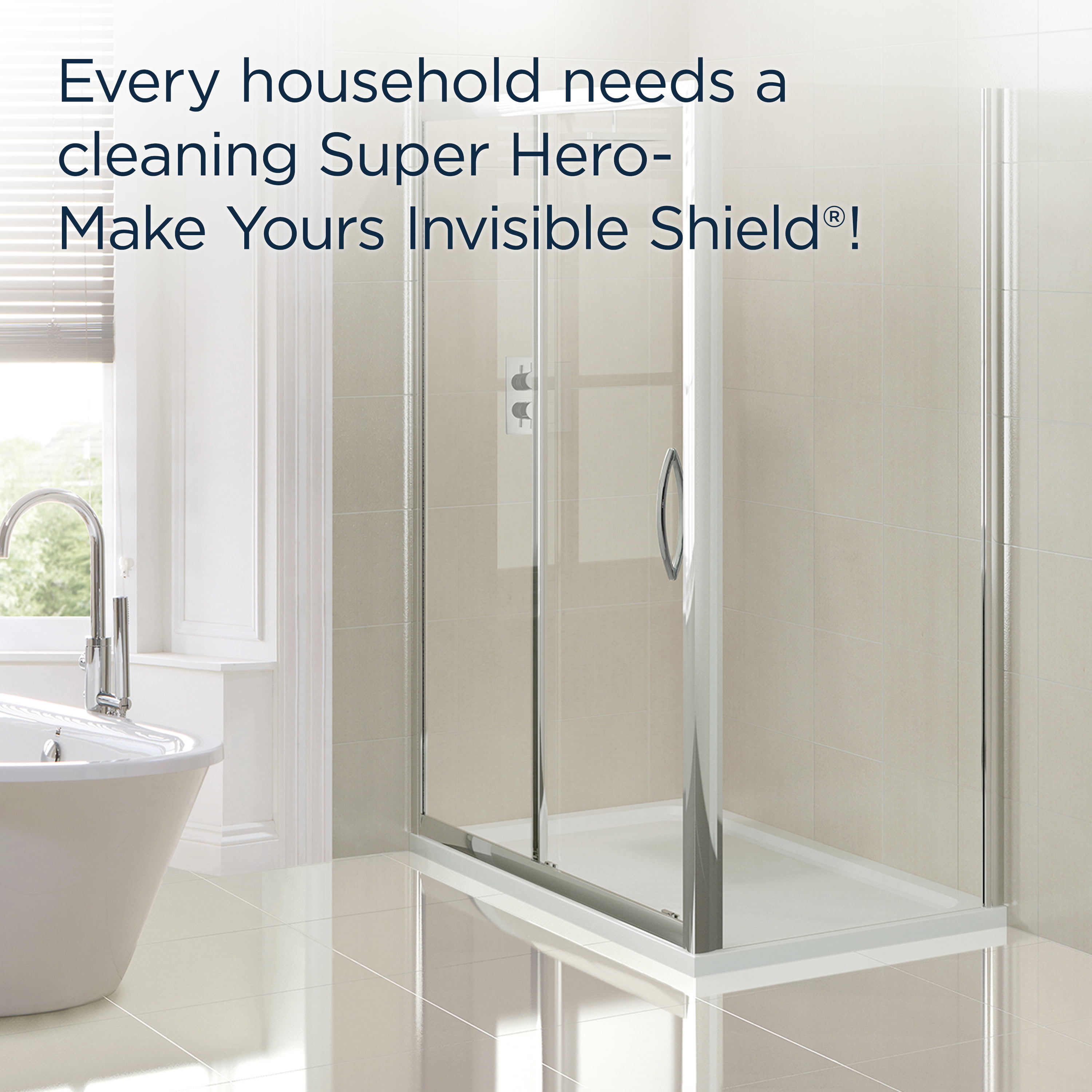 Invisible Shield Tub and Shower Glass Restoration + Protectant