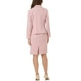 thumbnail image 3 of INSPIRE CHIC Business Dress Suit Sets for Women's 2 Piece Sleeveless Dress and Notched Lapel Blazer S Pink, 3 of 5