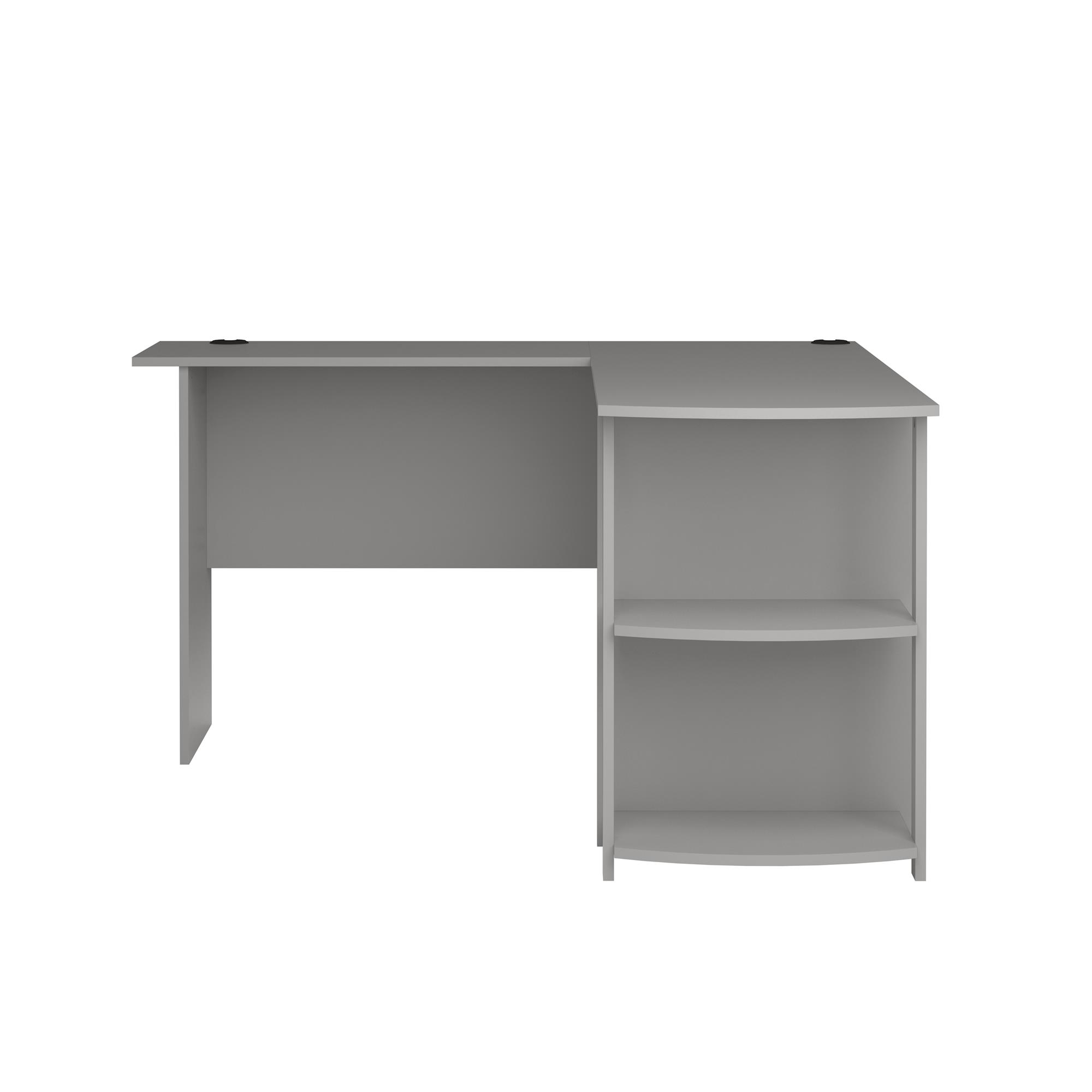 Ameriwood Home Dominic L Desk With Bookshelves, Dove Gray - Walmart.com