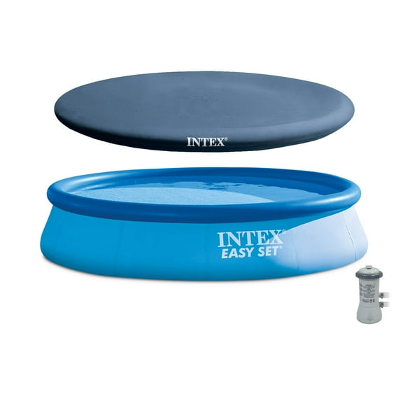 Intex 13' x 32" Easy Set Inflatable Outdoor Pool with Filter Pump & Cover