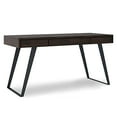 thumbnail image 2 of SIMPLIHOME Lowry SOLID WOOD and Metal Modern Industrial 54 inch Wide Home Office Desk, Writing Table, Workstation, Study Table Furniture in Distressed Golden Wheat with 2 Drawerss, 2 of 5