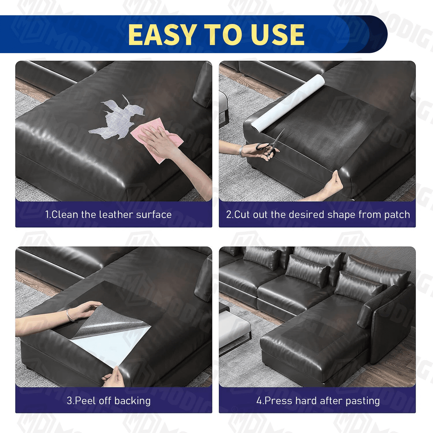 Beige Leather Repair Patch, 23.62 ×78.74 Inches Self Adhesive Leather Repair Patch, Leather Repair for Furniture, Couches, Car Seats, Cabinets, Handbags