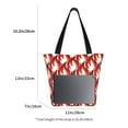 thumbnail image 5 of Gaeub Fire Symbols Printed Tote Bag Grocery Bag Reusable Shoulder Bag with Zip for School Kitchen Park DIY, 5 of 9