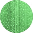 thumbnail image 1 of Ahgly Company Indoor Round Abstract Emerald Green Modern Area Rugs, 8' Round, 1 of 4