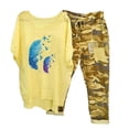 thumbnail image 1 of Ensembles d'Entraînement pour Femmes Imprimé Col Rond Manches Mi-Longues Pull + Pantalon Ensemble 2 Pcs en Solde, 1 of 6