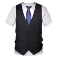 thumbnail image 2 of Tuxedo T Shirt fot Men Tie Tux Graphic Tees Casual Crew Neck Short Sleeve Tops Black XXXL, 2 of 3