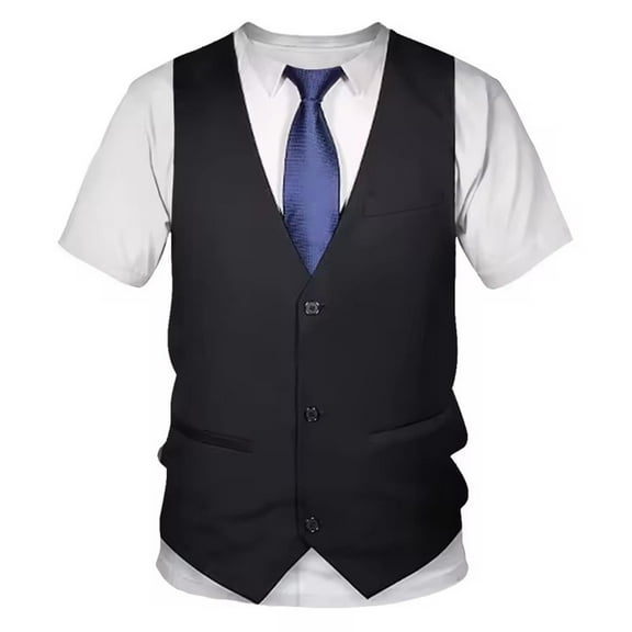 XIAOCHA Men's Formal Waistcoat V Neck Button Front Vest Comfortable Business Casual Wear Vest